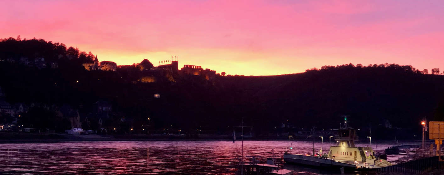 Sonnenuntergang Burg Rheinfels