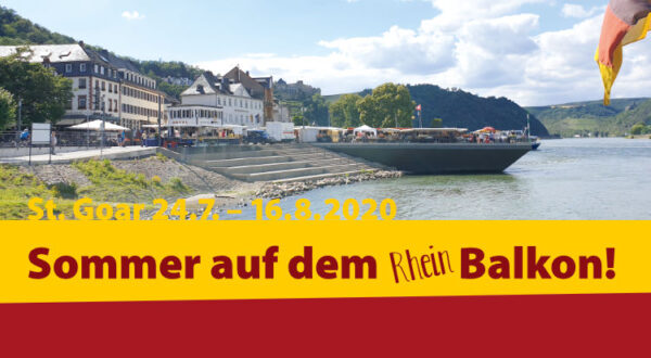 Sommer auf dem Balkon! Plakat Sommer auf dem Rheinbalkon