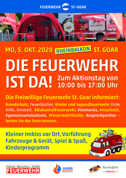 Plakat zum Infotag der Freiwilligen Feuerwehr St. Goar