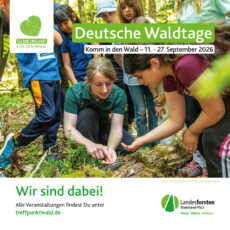 Deutsche Waldtage 2026: Spannendes mit dem Förster erleben Plakat Waldtage 2026